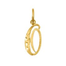 Genuine 14K Yellow Gold 0.78" Fancy Cursive Script Letter Initial 'O' Pe... - $84.00