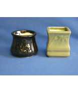 2 PC Combo Black Green SET Lucky Bamboo Ceramic Flower Succlent Vase Hol... - £7.45 GBP
