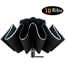Umbrella Travel Portable Windproof 10Ribs Auto Open/Close Umbrella Night... - $44.99