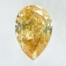 Pear Shape Diamond Fancy Brown Yellow Color Loose 0.51 Carat SI2 IGI Certificate - £379.39 GBP