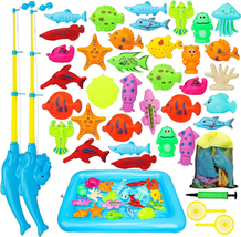 TOY Life 2-Player Magnetic Fishing Game for Kids 3-5 with Toddler Fishing Poles, - £23.89 GBP