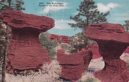 Two Mushrooms Garden of the Gods Colorado CO 1912 Denver Glasco KS Postc... - £2.34 GBP