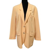 H&amp;M Apricot Oversized Retro Boyfriend Jacket Lined Blazer Size Large - $29.99