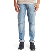 7 For All Mankind Men&#39;s Paxtyn Skinny Jeans Distressed Blue Denim LEI - £41.77 GBP