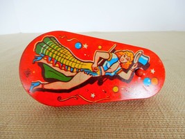 Vtg US Metal Toy Mfg. Co. tin lithograph dancing lady tin litho noisemaker toy - £7.84 GBP