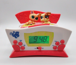 Littlest Pet Shop~Child&#39;s Alarm Clock~Chirps-Meows-Barks Lights up-Working - £18.73 GBP