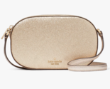 Kate Spade Glimmer Gold Oval Crossbody Bag KE459 Purse NWT $299 Retail - $89.09