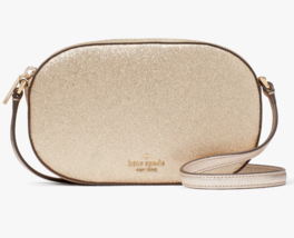 Kate Spade Glimmer Gold Oval Crossbody Bag KE459 Purse NWT $299 Retail - £71.05 GBP