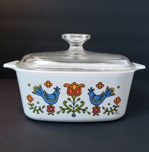 Corning Ware Country Festival 1 1/2 Quart Casserole Dish with Pyrex Lid - £22.68 GBP
