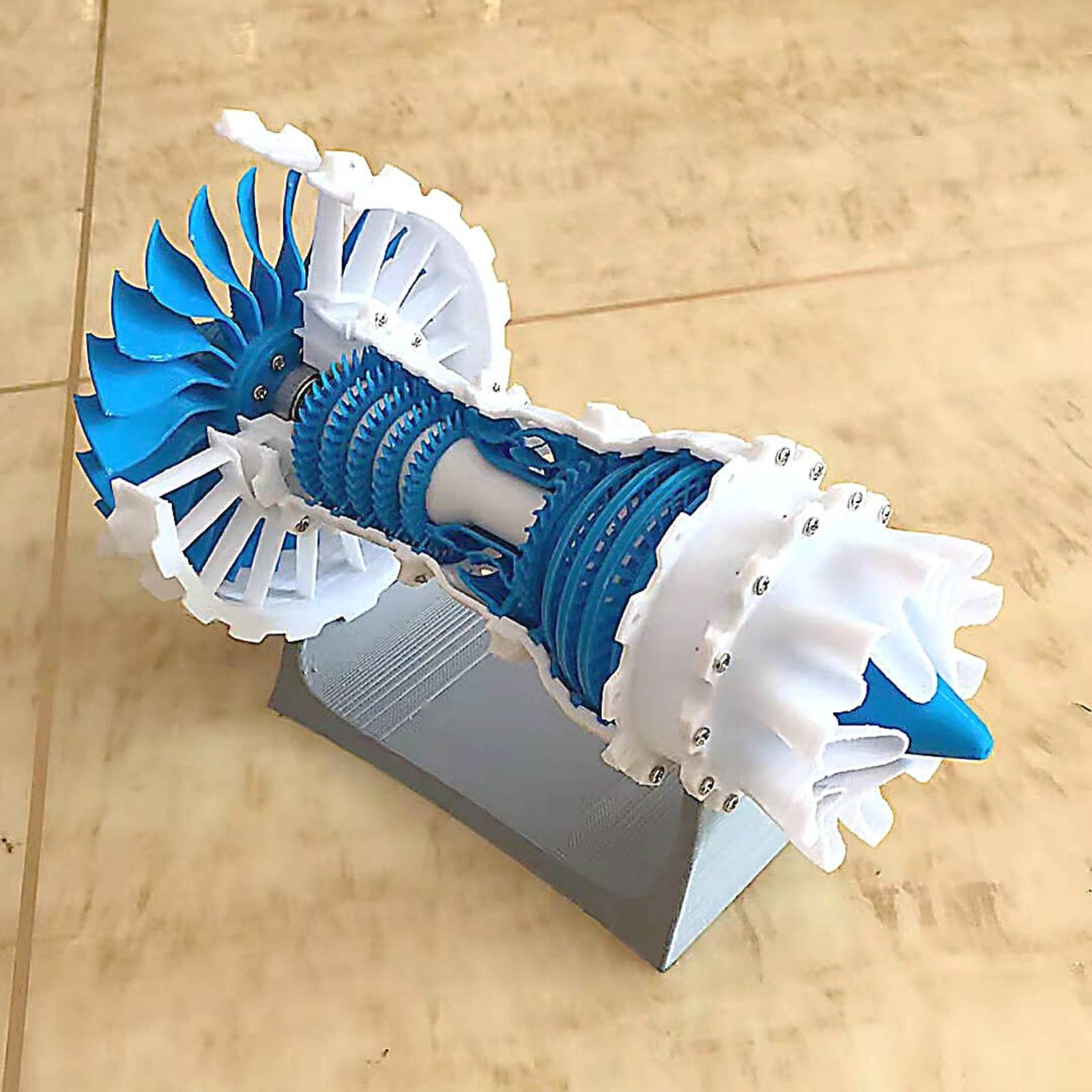 3D-printed electric Aircraft jet engine model, Can be started - Every ...