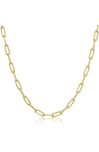 ADIRFINE 925 Solid Sterling Silver Paper Clip Chain Necklace - £95.24 GBP