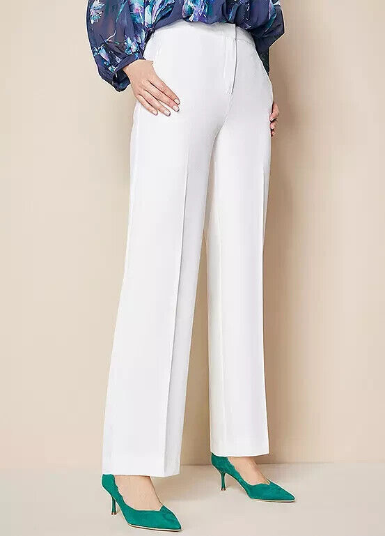 Primary image for Kaleidoscope Ivory Wide Leg Trousers UK 12L (fm43-18)