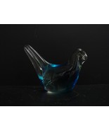 Vintage Clear Art Glass Bird Paperweight Blown Glass Figurine - £6.38 GBP