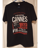 Cannes Film Festival T Shirt Mens Small Black SS Graphic Gravitee - $32.98