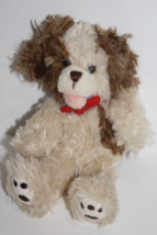 Build A Bear Mini Puppy Dog 7&quot; Beige Brown Plush Red Bandana Soft Toy St... - $17.42