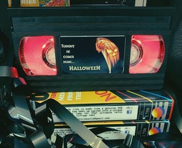Retro VHS Lamp, Halloween Michael Myers , Top Quality! Amazing Gift  - £14.99 GBP