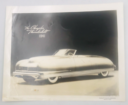 Vintage 1941 Chrysler Thunderbolt Roadster Car Promo Sepia Photo 8&quot; x 10&quot; - £9.54 GBP