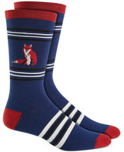 Club Room  Lot of 3 Holiday Fox &amp; Stripes Crew Socks Multi-One Size - $15.99