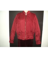 Harley-Davidson Women&#39;s Size Small Puffer Jacket Dark Red Cranberry Fron... - £47.37 GBP