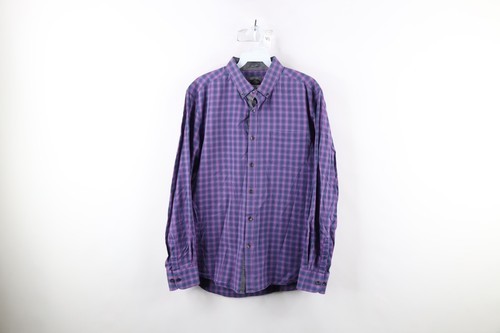 Kenneth Cole Mens Large Faded Super Slim Fit Collared Button Down Shirt ... - $24.70