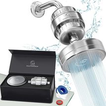 AquaHomeGroup Luxury Filtered Shower Head Set 20+3 Stage Shower Filter for Hard - £35.49 GBP