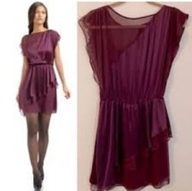 Alice &amp; Olivia Rory Butterfly Silk Purple  Dress Size Small P - £38.80 GBP