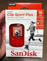 NEW SanDisk 16GB Clip Sport Plus wearable MP3 Player **factory sealed box** - $74.95