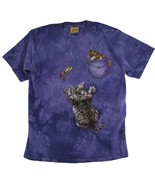 Vintage XL AOP The Mountain Kitten &amp; Mice T-Shirt Purple - $19.78