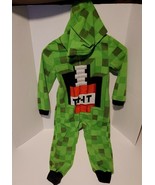 Boys Small 4-5 Minecraft Creeper Costume Blanket Pajama Sleeper PJ Kids ... - $493.94 MXN