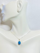 Silver 10 x 8mm Howlite Dyed Turquoise Crown Style Pendant (with or w/o Chain) - £27.26 GBP+