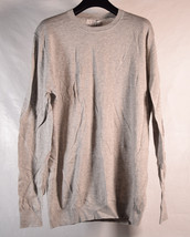 Zara Man Mens Cotton Crewneck Sweater Gray LS Top M NWT - $35.64