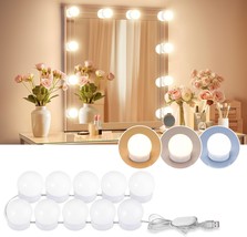 Consciot Led Vanity Lights For Mirror, Hollywood Style Vanity Lights With, White - £30.15 GBP