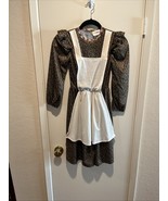 Frontier Girl Settler Brn Dress Apron Costume Laura Ingalls No Bonnet Si... - $273.47 MXN