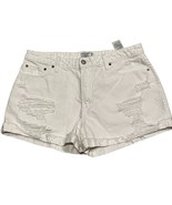 Abercombie &amp; Fitch Shorts White Annie High Rise Jean Sz 31 Distressed Me... - $22.19 CAD