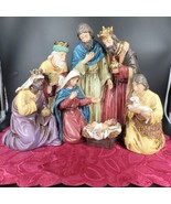 Christmas Decor Nativity Scene Hand Painted Resin by Members Mark 16&quot; W ... - £110.84 GBP