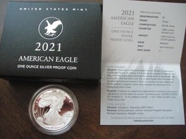 2021 S American Silver Eagle Proof One Ounce Coin (21EMN) Type 2 - $120.94