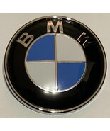 BMW 74mm Bonnet Boot Hood Trunk Emblem Badge Round Silver Base - $18.10