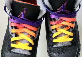 Sunset Flat Laces For Air AJ Jordan 3 III Sunset 55&quot; 140cm Rio - $164.45 MXN