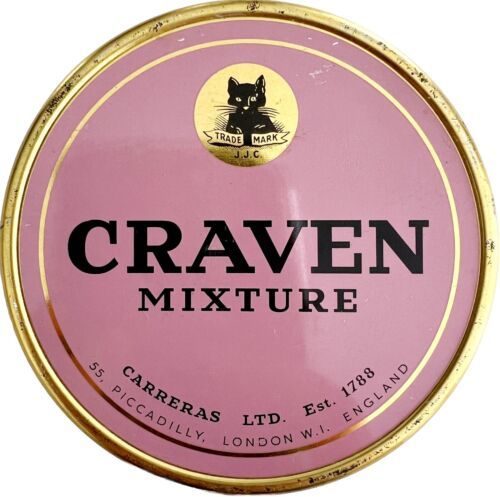 Primary image for Craven Mixture Pink Tin Carreras Tobacco Company Vintage Piccadilly London E72