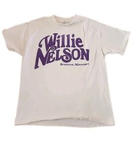 Willie Nelson Branson, Missouri 1992 Hanes All Cotton L T-shirt Single S... - £49.94 GBP