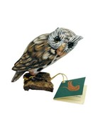 Owl Hand Carved Painted Wood John J Madison Co 2” Original Tag Figurine ... - £20.17 GBP