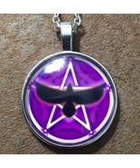 Purple Pagan Hawk Cabochon Necklace - $8.90