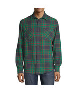 Arizona Men&#39;s Long Sleeve Flannel Shirt XX-LARGE Navy Tartan Button Fron... - $35.78 CAD