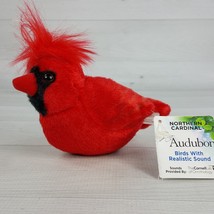 Audubon Northern Cardinal Plush Stuffed Bird w/ Realistic Call Sound w T... - £14.97 GBP