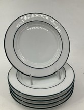 Trend Pacific Mesa 5.1/2&quot; Rimmed Saucer Dessert Plates Set of 5 Blue Tri... - $19.79