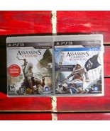 PS3 Assassin&#39;s Creed III 3 and IV 4: Black Flag Exclusive Walmart Editio... - £8.63 GBP