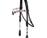 TABELO V Browband Headstall with Beads Leather Stainless Steel Buckles - $99.74