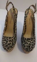 Just Fabulous Women&#39;s Leopard Print Upper Fabric Size 8 - £27.69 GBP