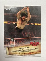 2020 Topps WWE Seth Rollins &quot;Longest Single Match Performance In History&quot; #YR-10 - £0.78 GBP