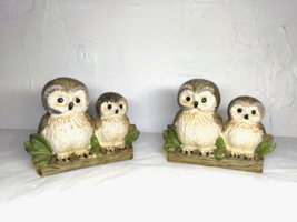 Mom and Baby Owls Figurines/Ceramic (Brinns) - Adorable set of two! Fast Ship! - £18.98 GBP